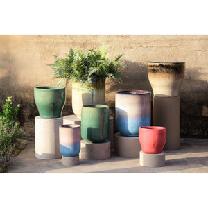 Pot – Ceramic Material, Round Shape, Turquoise Color – Rozay | PTMD