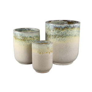 Pot - Ceramic Material, Round Shape, Cream Color - Rozay | PTMD