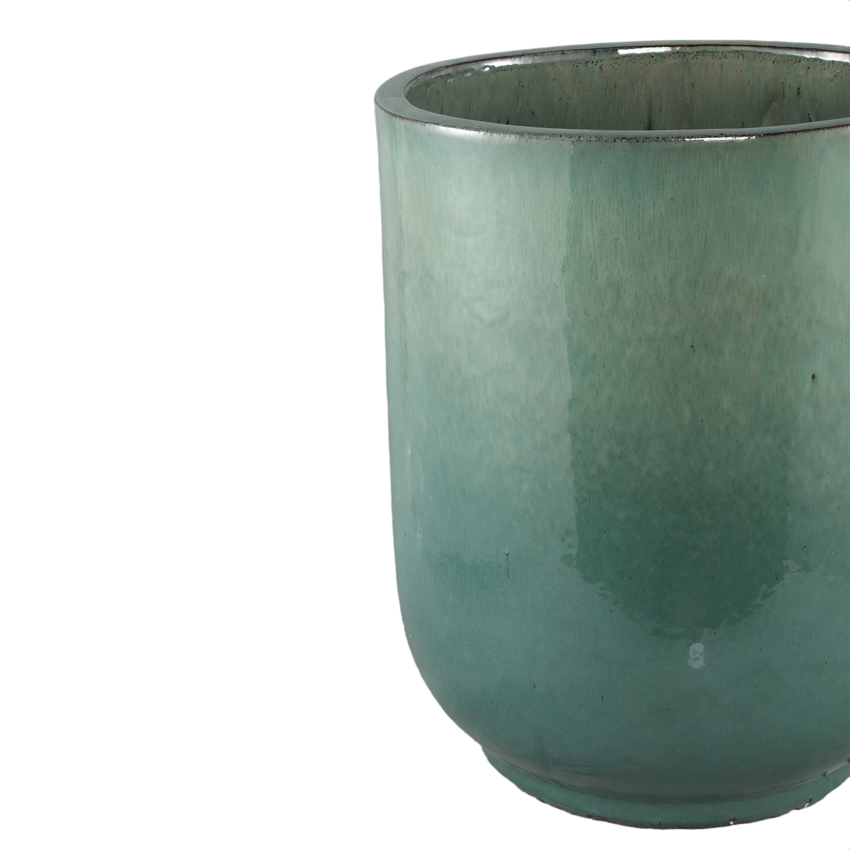 Pot – Ceramic Material, Round Shape, Turquoise Color – Rozay | PTMD