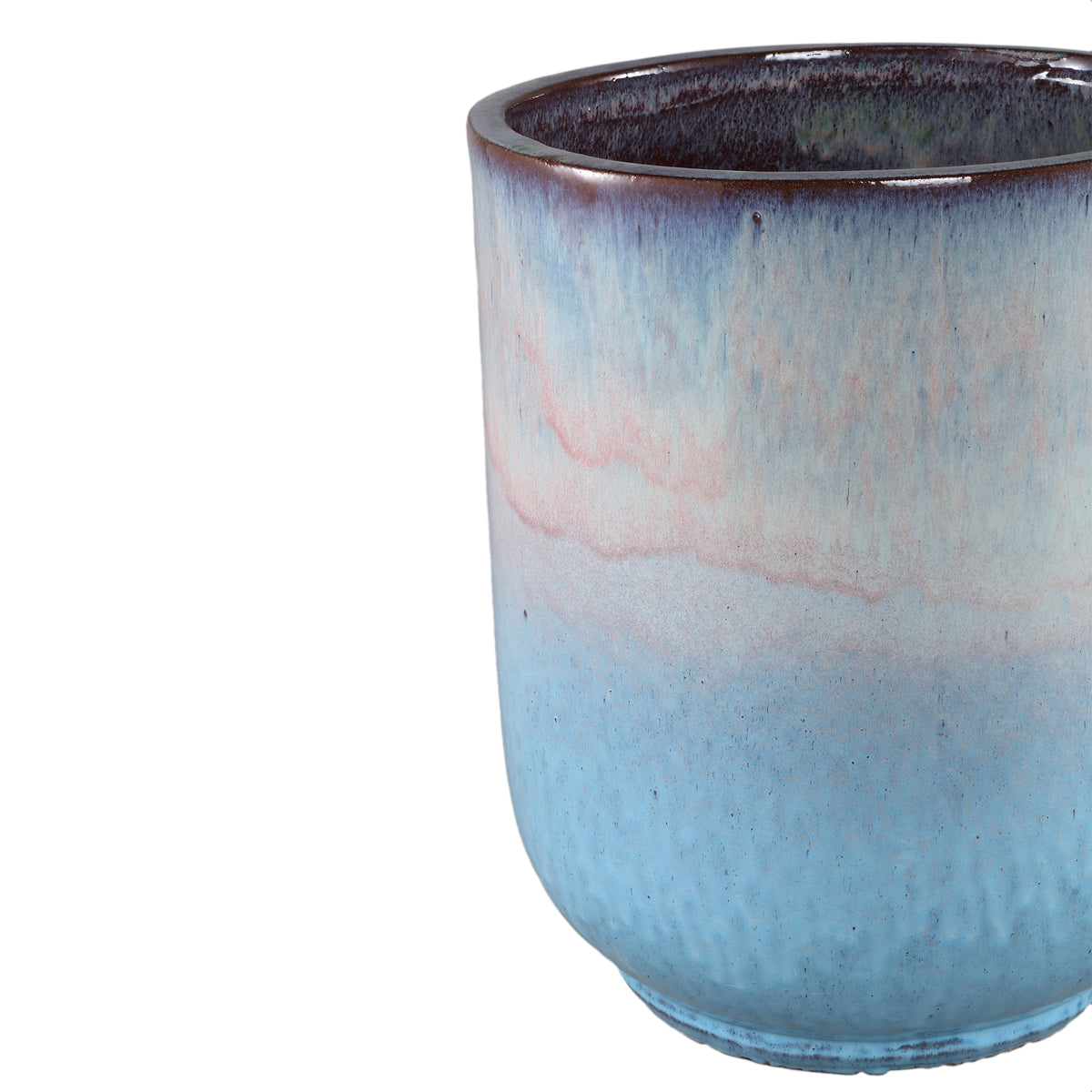Pot – Ceramic Material, Round Shape, Blue Color – Rozay | PTMD