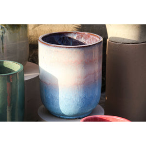 Pot – Ceramic Material, Round Shape, Blue Color – Rozay | PTMD