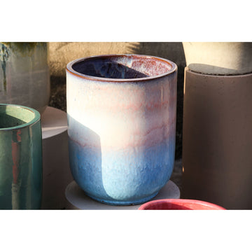 Pot – Ceramic Material, Round Shape, Blue Color – Rozay | PTMD