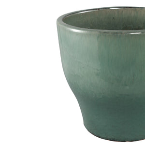 Pot – Ceramic Material, Round Shape, Turquoise Color – Esmarie | PTMD