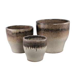 Pot – Ceramic Material, Round Shape, Cream Color – Esmarie | PTMD