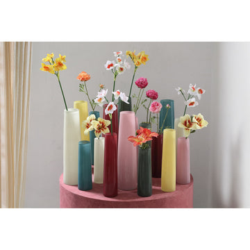 Vase – Petrol-colored Glass, Round Shape, Small, M – Saelah | PTMD