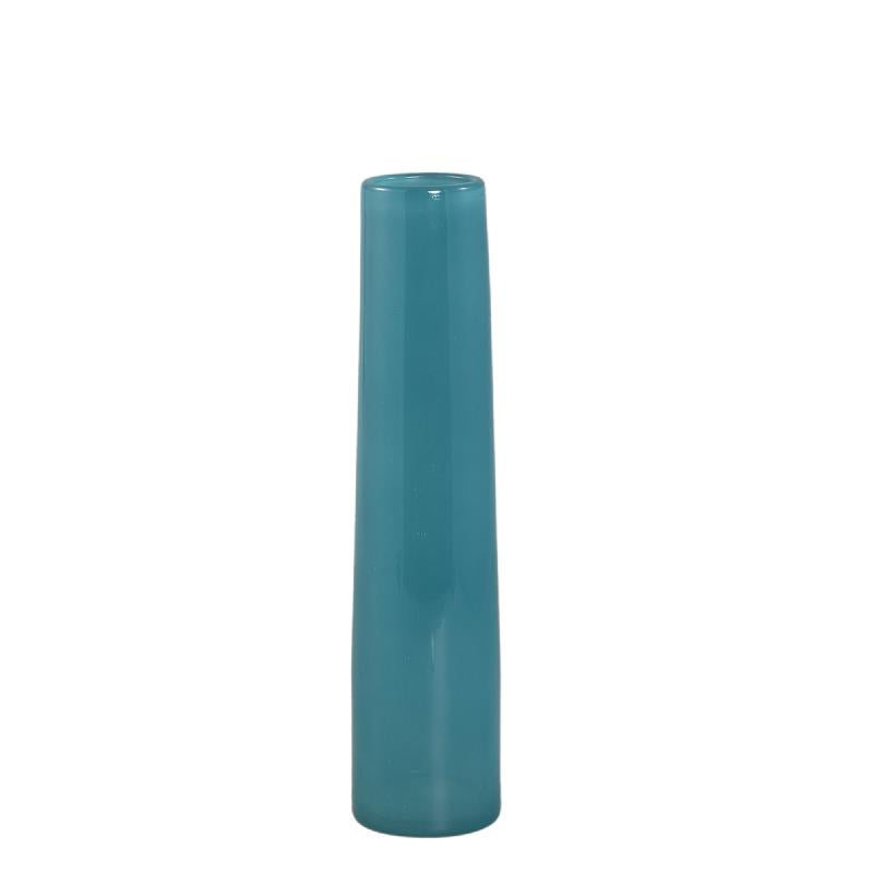 Vase - Blue-Green Glass, Round Shape, Small, M - Saelah | PTMD