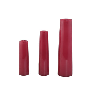 Vase – Runde Form, Glas Material, Dunkelrosa, M – Saelah | PTMD