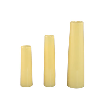 Vase – Runde Form, Glas Material, Gelb, M – Saelah | PTMD