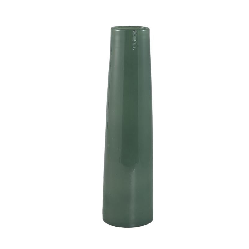 Vase – Petrol-colored Glass, Round Shape, Small, L – Saelah | PTMD