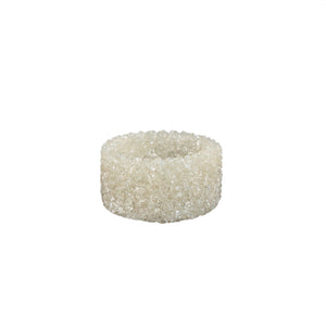 Teelichthalter – Glas Material, Creme Ton, Kristall Design, S – Marsella | PTMD