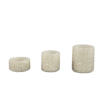 Teelichthalter – Glas Material, Creme Ton, Kristall Design, M – Marsella | PTMD