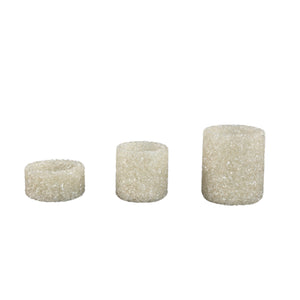 Teelichthalter – Glas Material, Creme Ton, Kristall Design, M – Marsella | PTMD