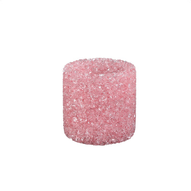 Tealight Holder – Glass Material, Light Pink Tone, Crystal Design, M – Marsella | PTMD