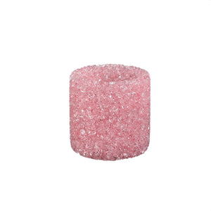 Teelichthalter – Glas Material, Hellrosa Ton, Kristall Design, M – Marsella | PTMD