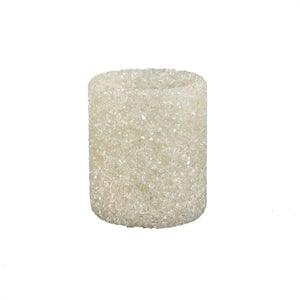 Teelichthalter – Glas Material, Creme Ton, Kristall Design, L – Marsella | PTMD