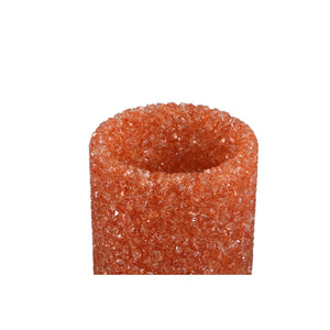 Tealight Holder - Glass Material, Amber Tone, Crystal Design, L - Marsella | PTMD