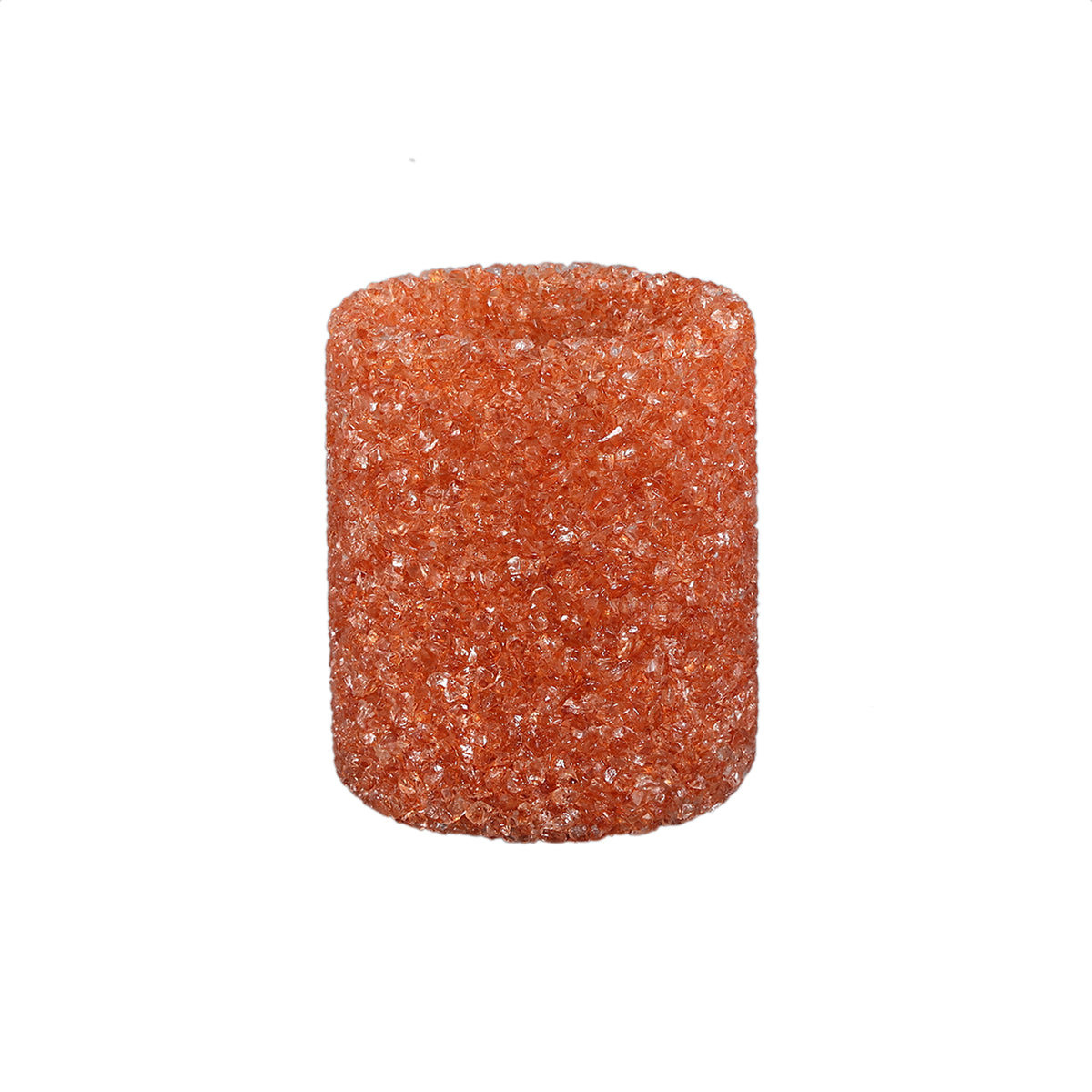Tealight Holder - Glass Material, Amber Tone, Crystal Design, L - Marsella | PTMD