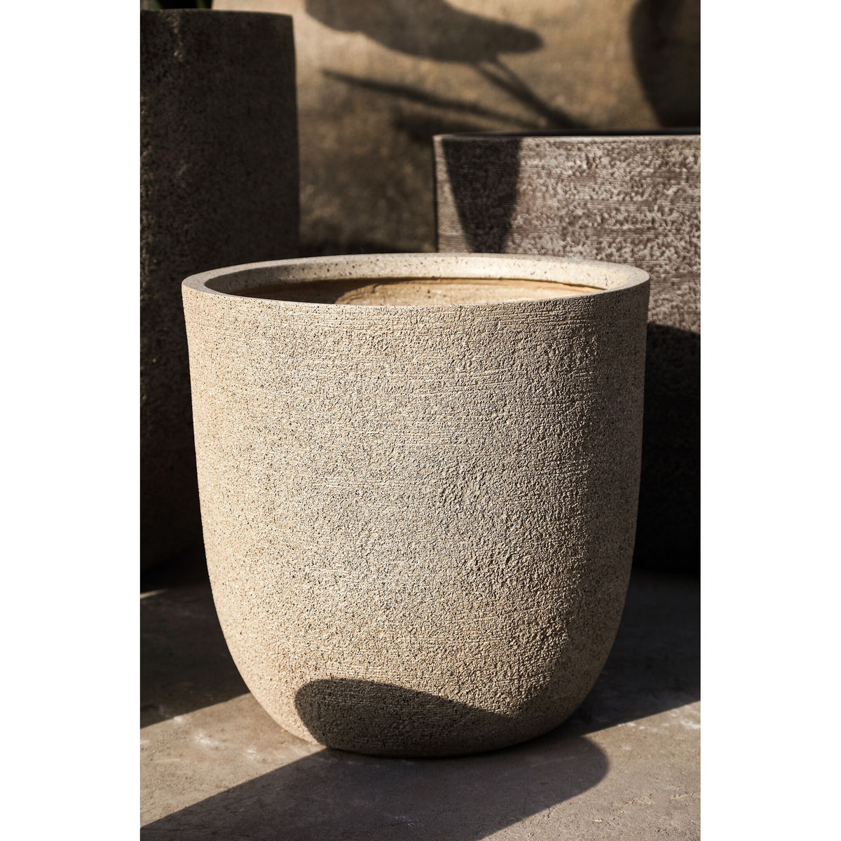 Pot – beige surface, textured look, handcrafted, set of 4 – Delsey | PTMD
