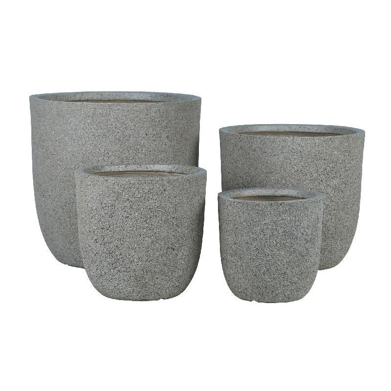 Pot – beige surface, textured look, handcrafted, set of 4 – Delsey | PTMD