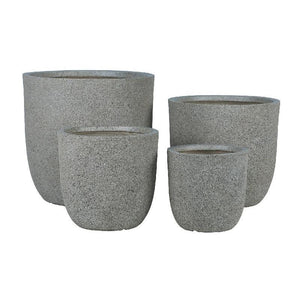 Pot – beige surface, textured look, handcrafted, set of 4 – Delsey | PTMD