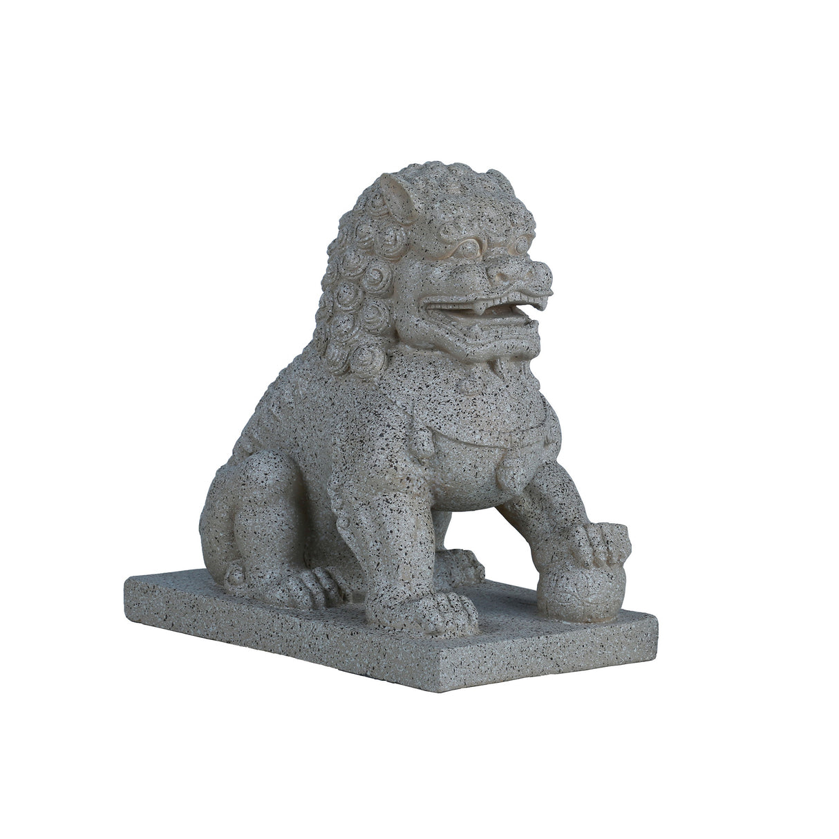 Statue – Chinesisches Löwen Design, GRC Material, Sandfarbe, S – Lionel | PTMD