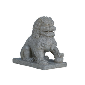 Statue – Chinesisches Löwen Design, GRC Material, Sandfarbe, S – Lionel | PTMD