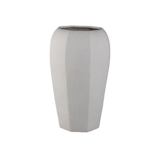 Pot – Ceramic Material, Octagonal Shape, Cream Surface, L – Myrick | PTMD