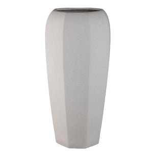 Pot – Ceramic Material, Octagonal Shape, Cream Finish – Myrick | PTMD