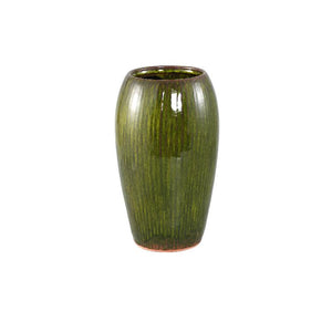 Pot – Ceramic Material, Smooth Surface, Dark Green Color, S – Tamica | PTMD
