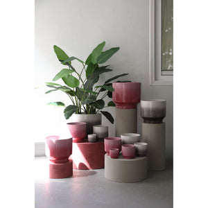 Pot – Ombre Design, Ceramic Material, Pink Color, XS – Kyer | PTMD