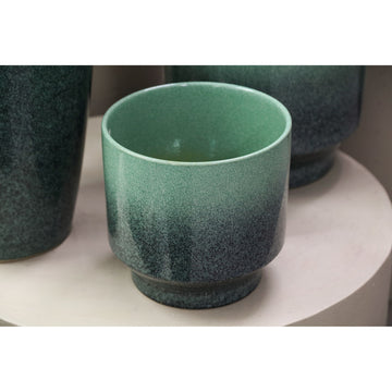 Pot – Ombre Design, Ceramic Material, Turquoise Color, XXS – Kyer | PTMD