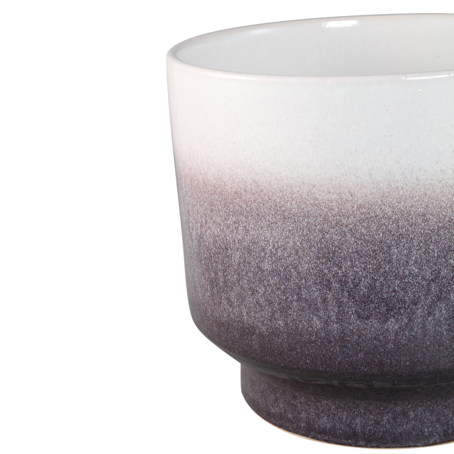 Pot – Light Brown Color, Ombre Finish, On Foot, Stoneware, XS – Kyer | PTMD
