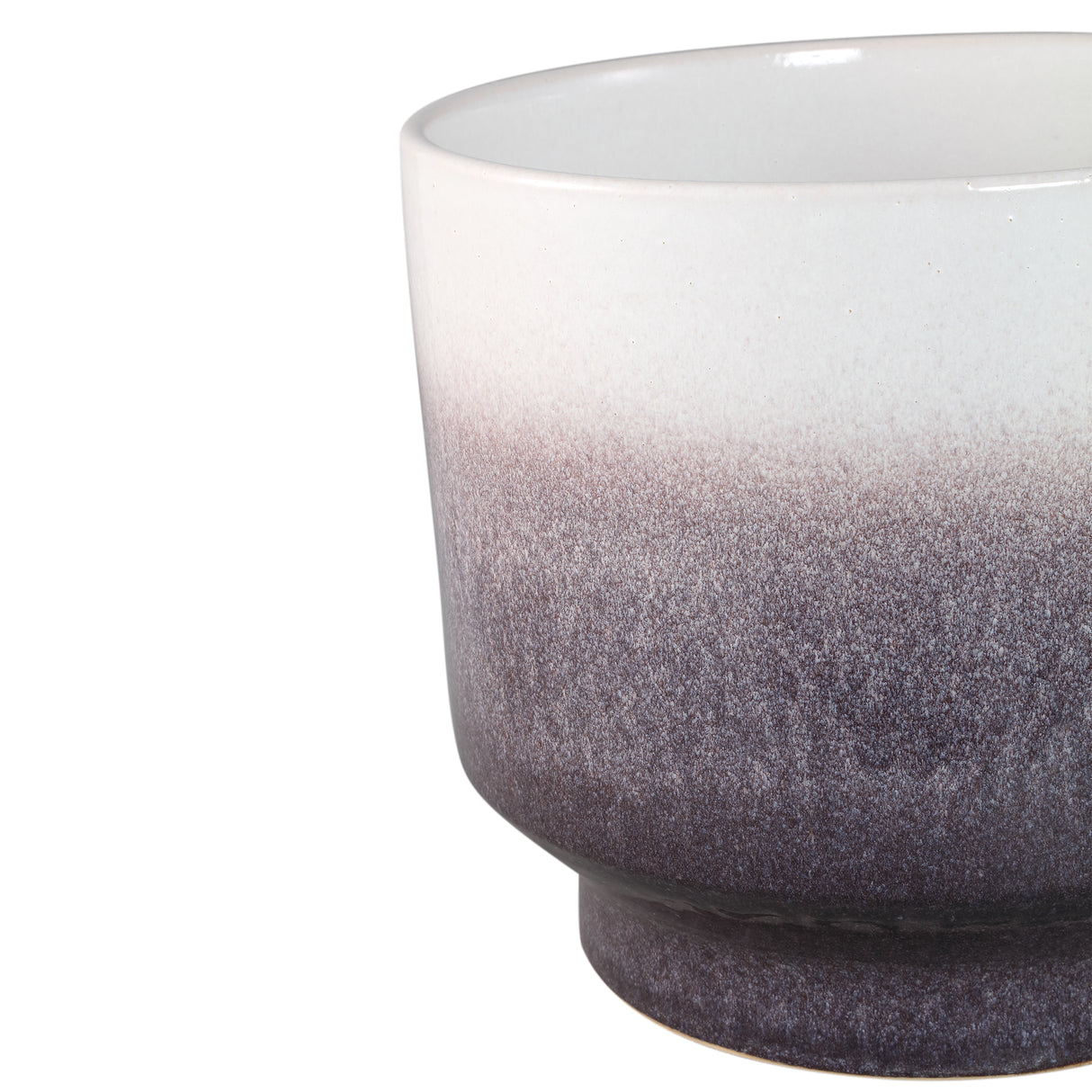Pot – Light Brown Color, Ombre Finish, On Foot, Stoneware, XS – Kyer | PTMD