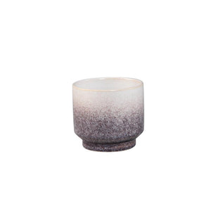 Pot – Light Brown Color, Ombre Finish, On Foot, Stoneware, XS – Kyer | PTMD
