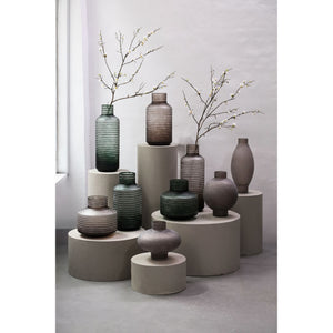 Vase – Solid Glass, Smooth Surface, Light Brown Color M – Kalyce | PTMD