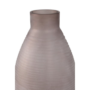 Vase - Solid Glass, Round Shape, Light Brown Color M - Loreda | PTMD