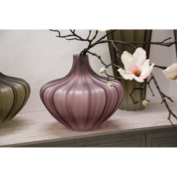 Vase – Light Pink Glass, Smooth Surface, Tall – Aleiya | PTMD
