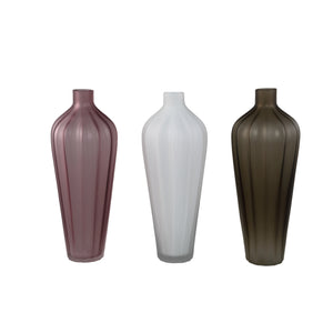 Vase – Weißes Glas, Glatte Oberfläche, Hoch – Aleiya | PTMD