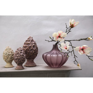 Vase – Light Pink Glass, Smooth Surface, Low – Aleiya | PTMD
