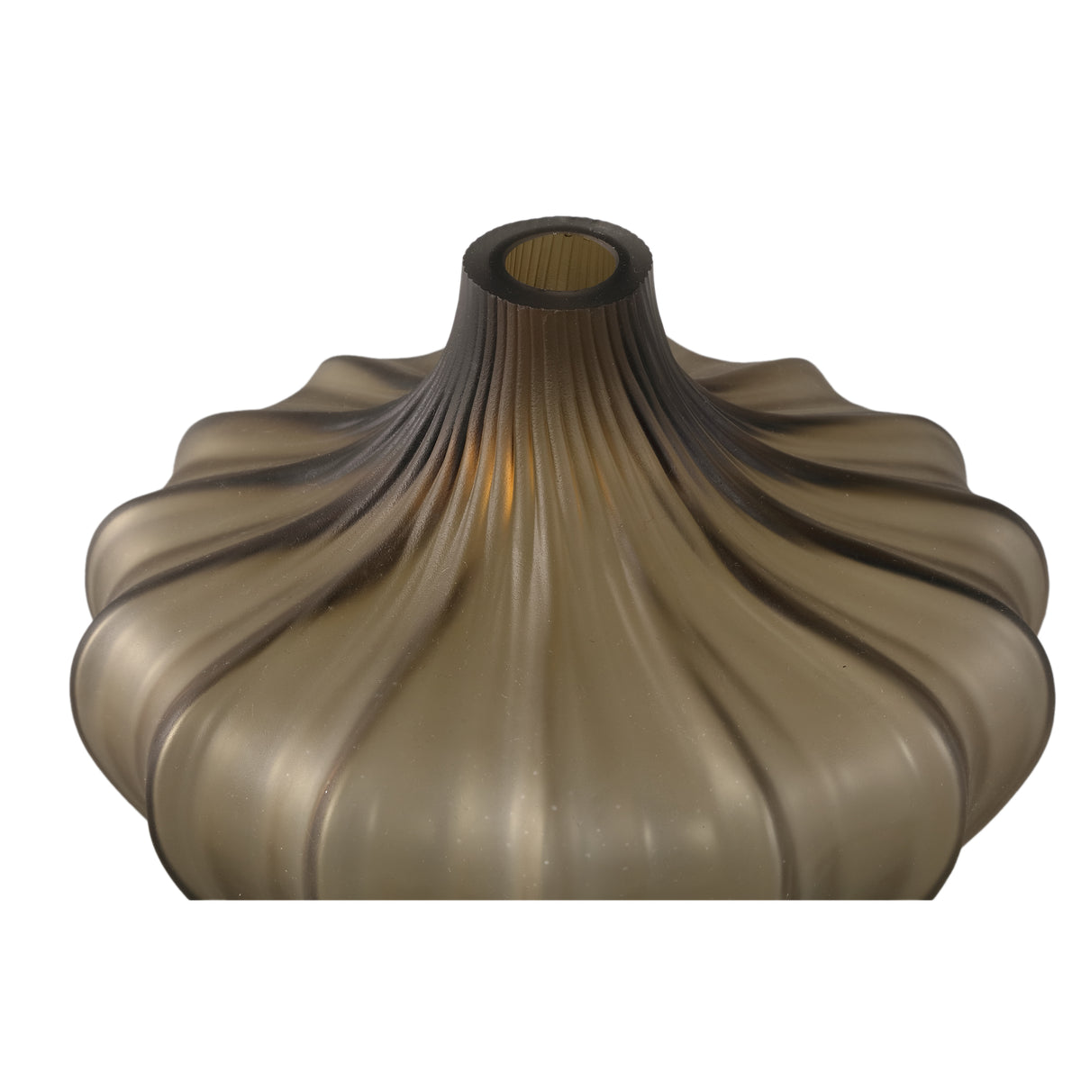 Vase – Green Glass, Smooth Surface, Low – Aleiya | PTMD