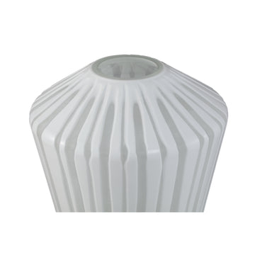 Vase – White Glass, Angular Design, Round Shape, L – Ireka | PTMD