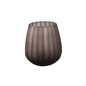 Hurricane Lamp – Solid Glass, Smooth Surface, Light Brown Color – Kriste | PTMD