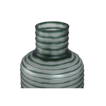 Vase – Massives Glas, Glatte Oberfläche, Dunkelgrüne Farbe M – Kalyce | PTMD