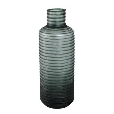 Vase – Massives Glas, Glatte Oberfläche, Dunkelgrüne Farbe M – Kalyce | PTMD