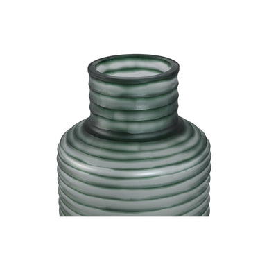 Vase – Massives Glas, Glatte Oberfläche, Dunkelgrüne Farbe L – Kalyce | PTMD