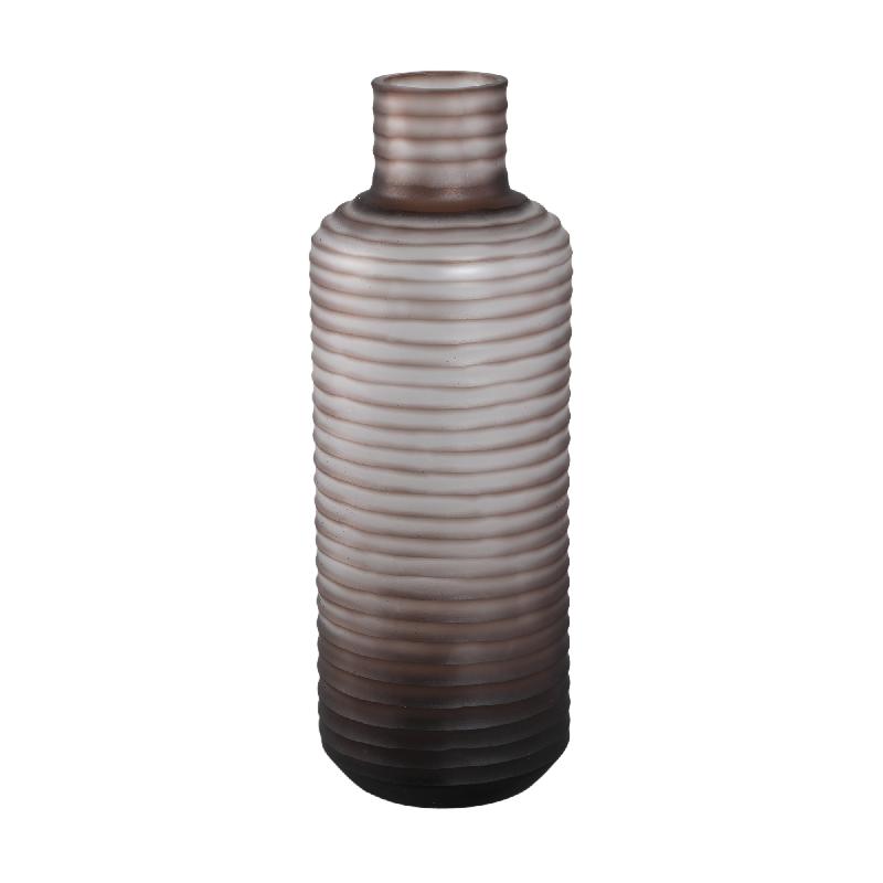 Vase – Solid Glass, Smooth Surface, Light Brown Color M – Kalyce | PTMD