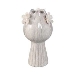 Vase – Tulip-shaped design, Ceramic material, White color, S – Jaleesa | PTMD