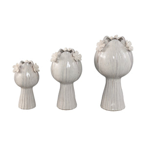 Vase – Tulip-shaped design, Ceramic material, White color, S – Jaleesa | PTMD