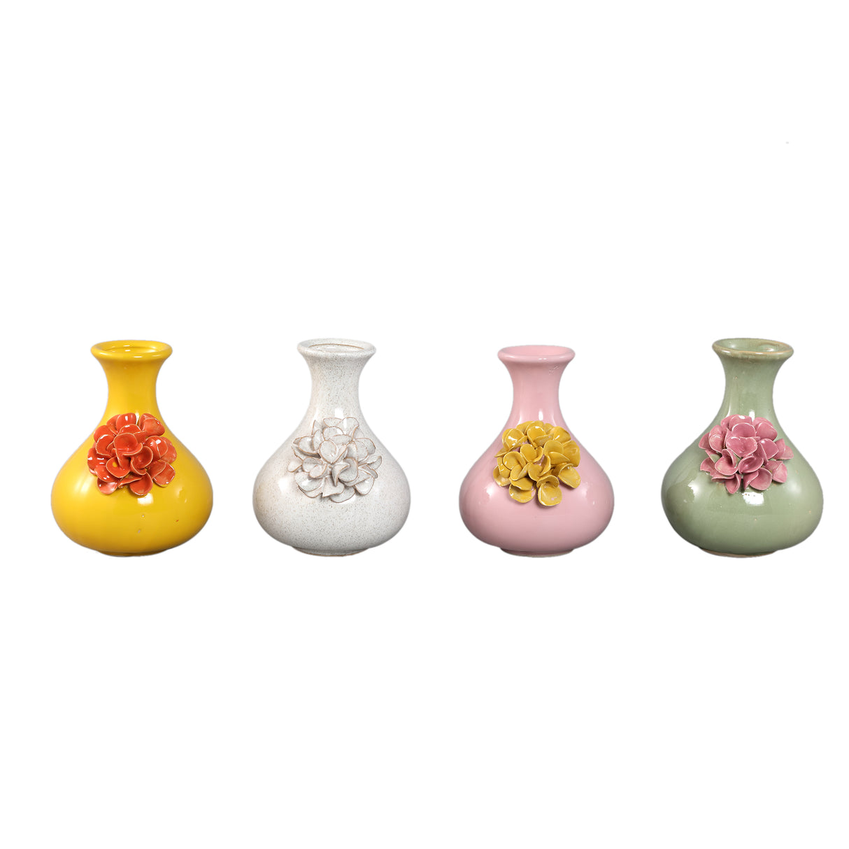 Vase – Rundes Design, Keramik Material, Grüne Farbe, A – Raileigh | PTMD