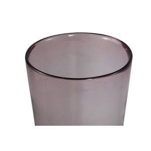 Vase - Pink Glass, With Handles, Round Shape, Large, S - Mehran | PTMD